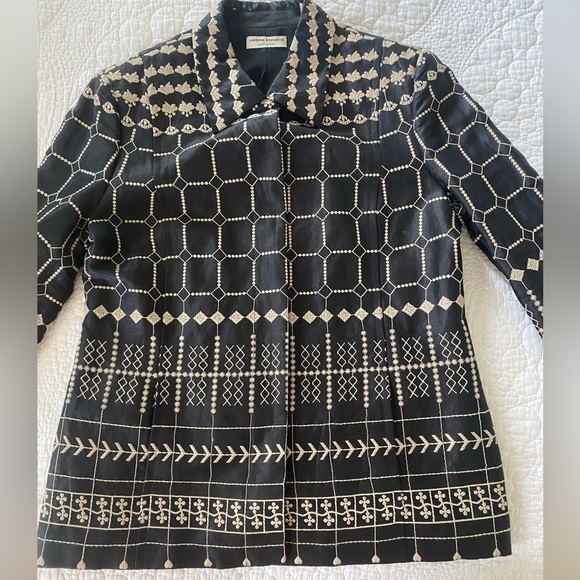 VALERIE Stevens Jacket/Blazer size 10 Vintage linen/silk excellent condition - Picture 1 of 16